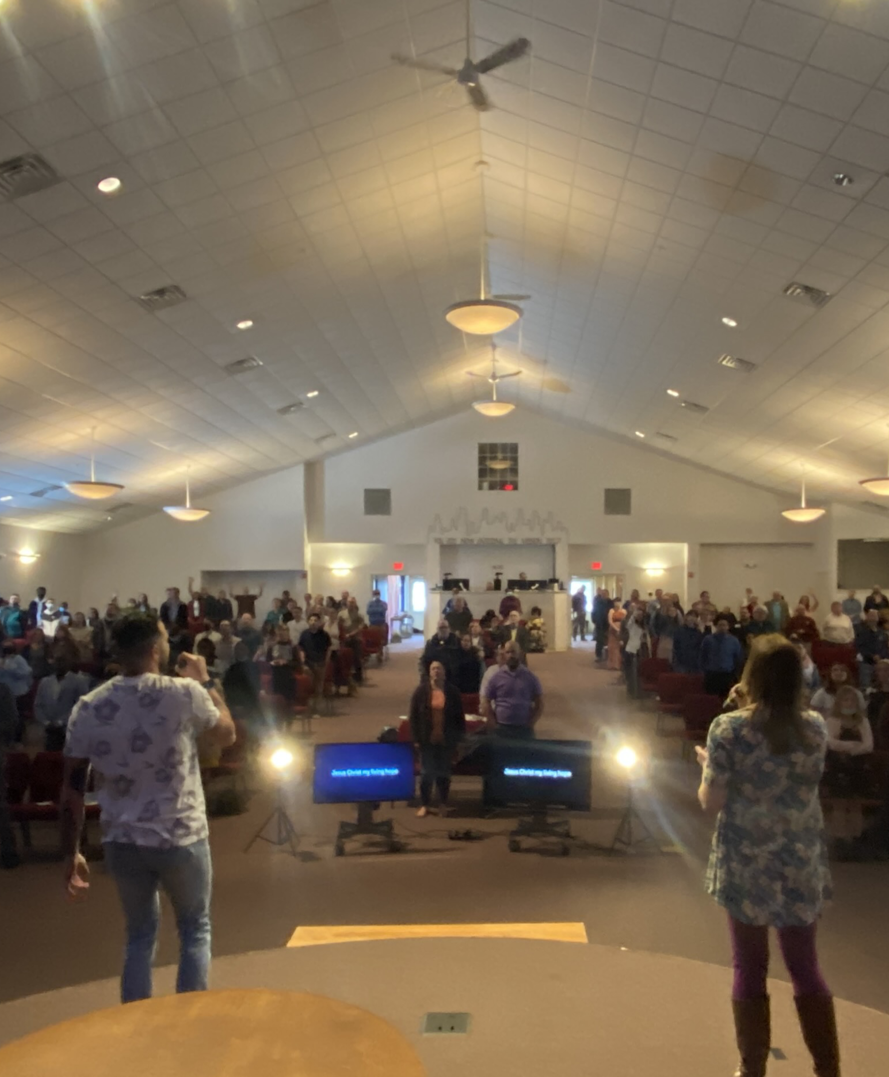 Platform View of Church Worship